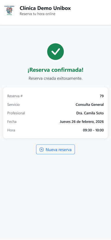 Reserva confirmada